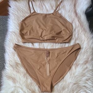 NWT/NWOT SKIMS Recycled Swim Bikini Set Size 3X/4X Almond